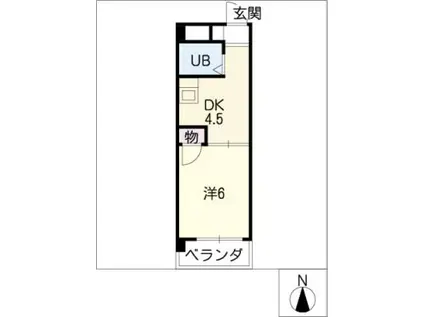 リバシィ藤里(1DK/3階)の間取り写真