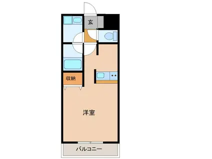 セキュリア(ワンルーム/2階)の間取り写真