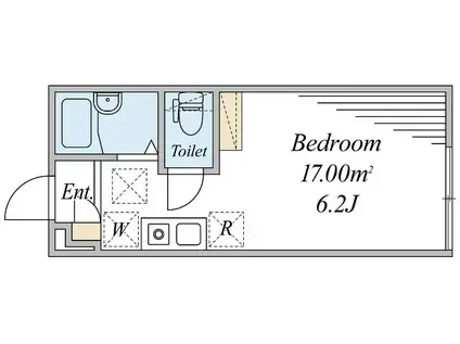 風と翠のIL NIDO(ワンルーム/2階)の間取り写真
