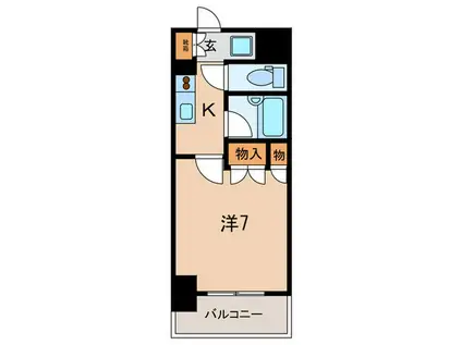 スペーシア川崎III(1K/5階)の間取り写真