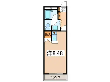 NAVATEK I B(ワンルーム/3階)の間取り写真