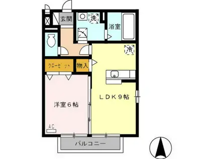 SPICA(1LDK/2階)の間取り写真