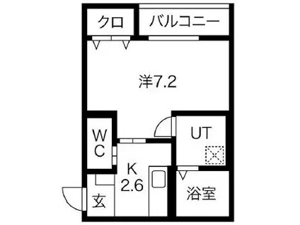 プラザドゥシャレー(1K/3階)の間取り写真