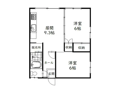 すみれマンション(2DK/2階)の間取り写真