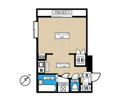 ウィンクル・NM(1K/2階)の間取り写真