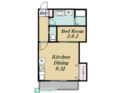 ルミエール泉町(1LDK/1階)の間取り写真