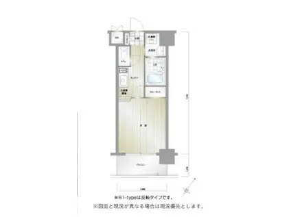 エンクレスト天神CLASS(1K/10階)の間取り写真