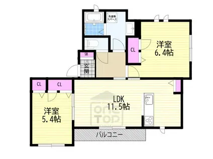 ファーストコートⅡ(2LDK/2階)の間取り写真