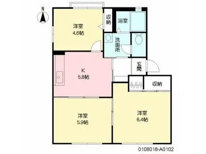 ラメール(3K/1階)の間取り写真