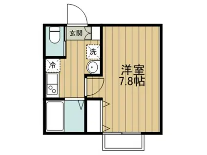 ベルフローラ・ノア(1K/2階)の間取り写真