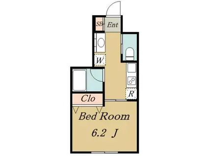 ヴァ・ベーネ豊玉(1K/1階)の間取り写真