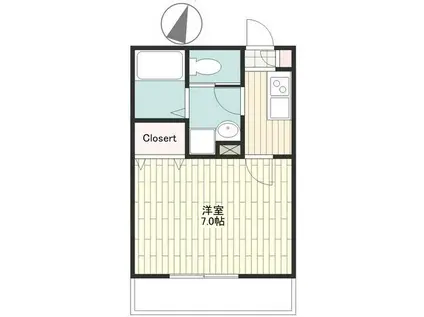 アメージングエステート(1K/2階)の間取り写真