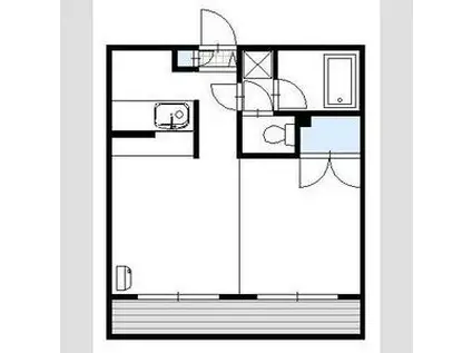 テラセル(1DK/2階)の間取り写真