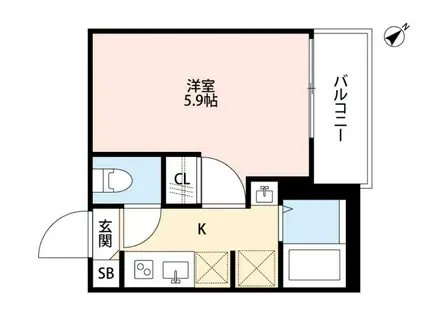 グランドパレス(1K/1階)の間取り写真