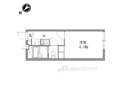 レオパレス都丘(1K/1階)の間取り写真