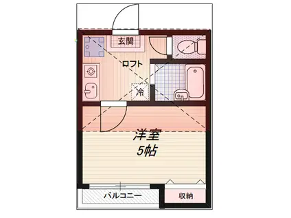 STAGE四ツ谷(1K/2階)の間取り写真