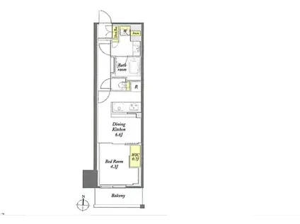 WORVE東京木場(1DK/4階)の間取り写真