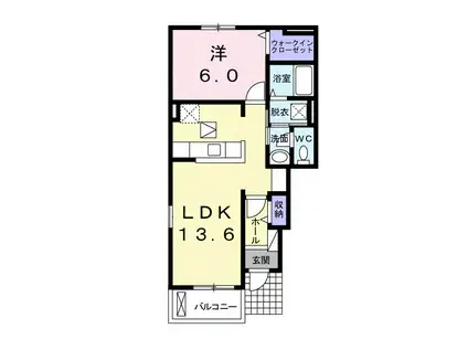 サン・シャイン(1LDK/1階)の間取り写真