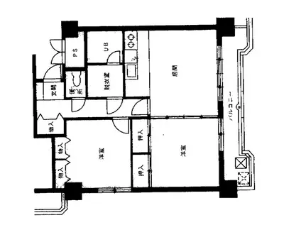 メゾン・ド・さいとう(2LDK/9階)の間取り写真
