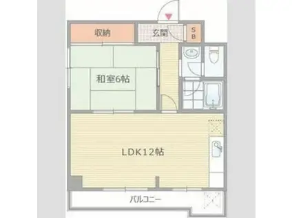 サンシャイン上北(1LDK/4階)の間取り写真