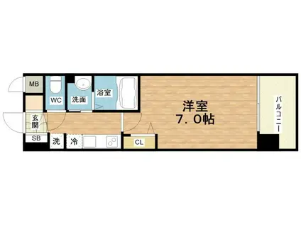 レジデンス新下関(2LDK/2階)の間取り写真