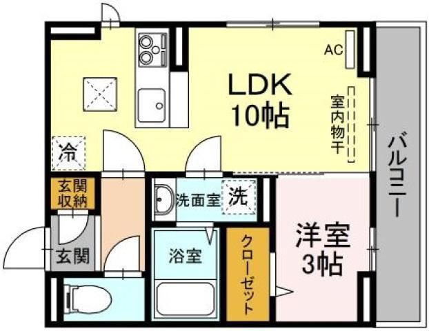 エル・ソル南庄町(1LDK/1階)の間取り写真