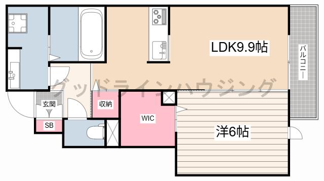 リヴェール フォスター(1LDK/1階)の間取り写真