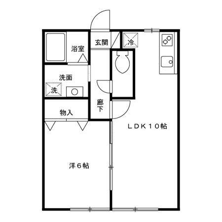 セジュールSE2秀(1LDK/2階)の間取り写真