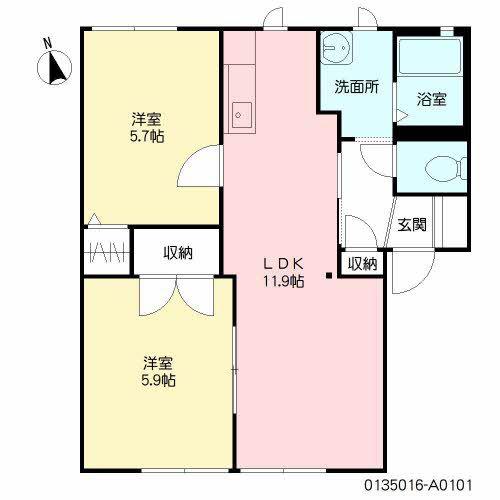シャルマンFUJI(2LDK/1階)の間取り写真