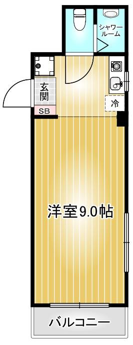 フォンティーヌ金山729(ワンルーム/7階)の間取り写真