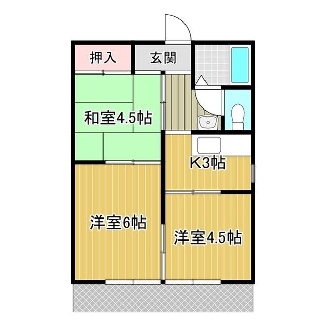 サンシティ寿(3K/1階)の間取り写真