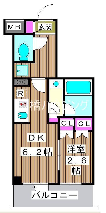 レジディア板橋(1DK/7階)の間取り写真