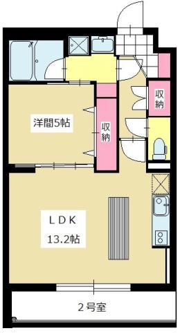 遠州鉄道 新浜松駅 徒歩29分 5階建 築8年(1LDK/1階)の間取り写真