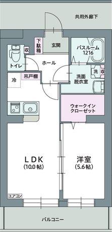 グランデ(1LDK/1階)の間取り写真