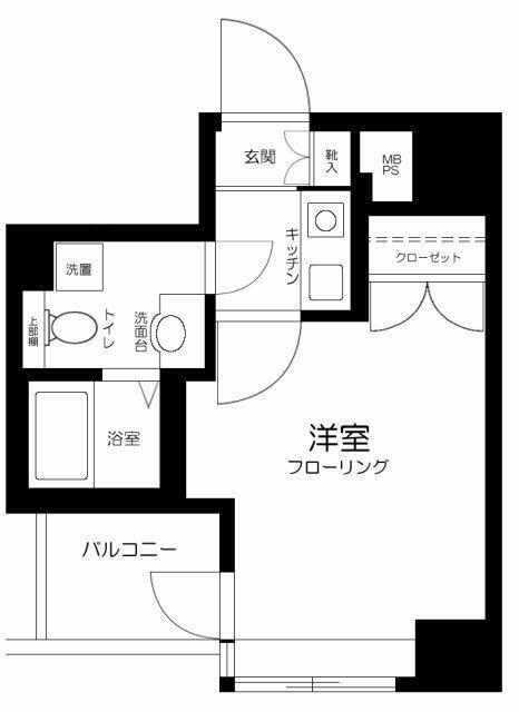 サンテミリオン茅場町リバーサイド(1K/9階)の間取り写真