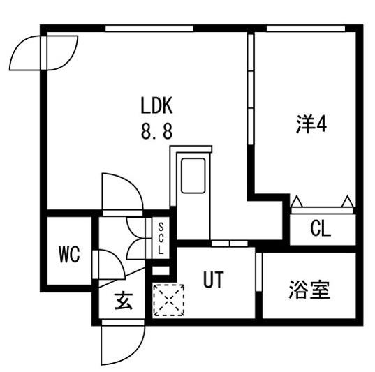 ONE STAGEひばりが丘II(1LDK/2階)の間取り写真