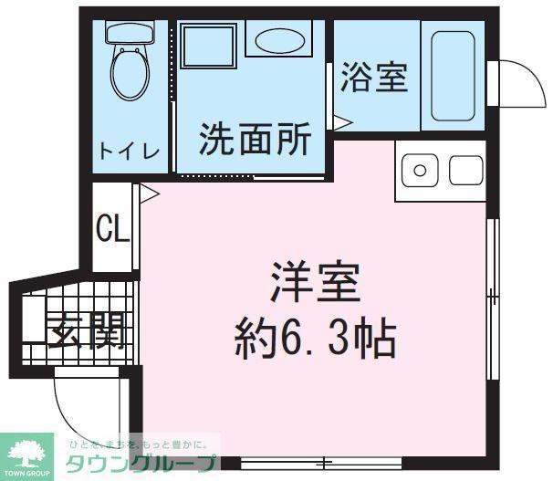 アヴァンテ武蔵小杉(ワンルーム/1階)の間取り写真