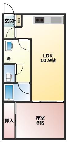 LIFE431(2DK/3階)の間取り写真