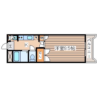 コーポ878富沢(1K/2階)の間取り写真