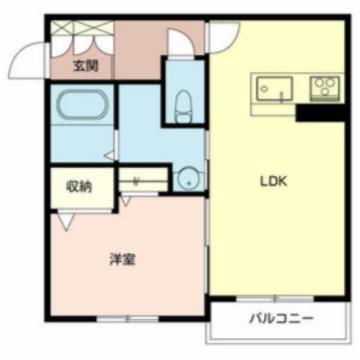 カーサリープ(1LDK/2階)の間取り写真