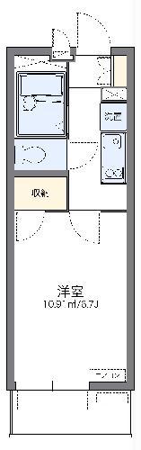 レオパレスヴァンルミエール(1K/4階)の間取り写真