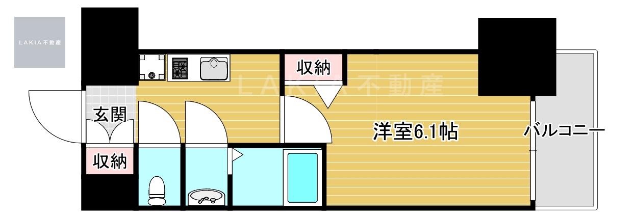プレサンス難波クチュール(1K/7階)の間取り写真
