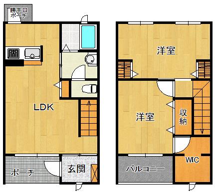 シャーメゾン北夙川 B棟(2LDK/1階)の間取り写真