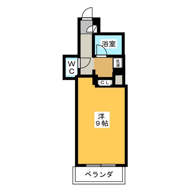 ホリホックイン安西(1K/6階)の間取り写真
