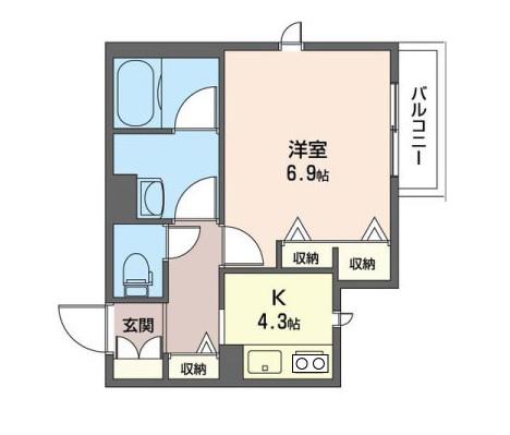 GN VILLAGE/ (1K/3階)の間取り写真