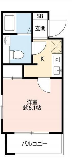コムネット東府中(1K/3階)の間取り写真