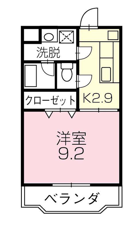 スタープラザII(1K/3階)の間取り写真