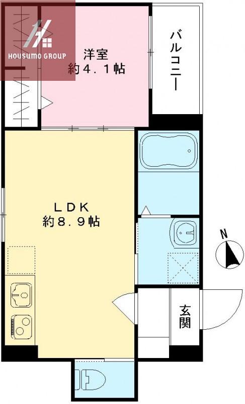 LUANA(1LDK/3階)の間取り写真