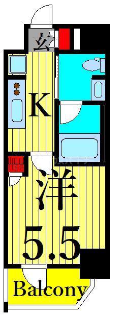 BPRレジデンス青砥(1K/10階)の間取り写真