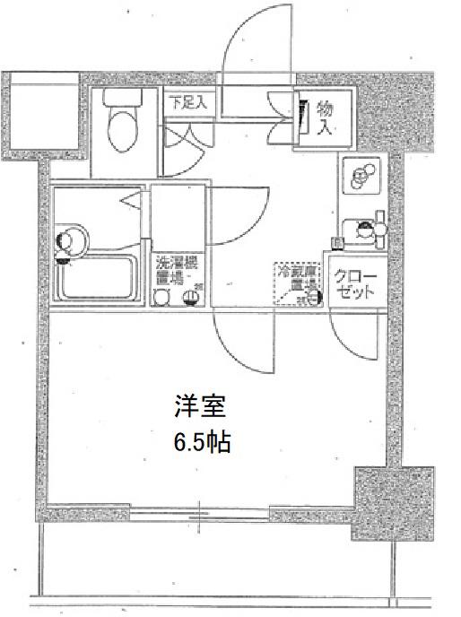 スカイコート神田第3(1K/2階)の間取り写真